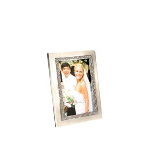 17018 PORTA RETRATO CINZA BRILHANTE 10X15CM